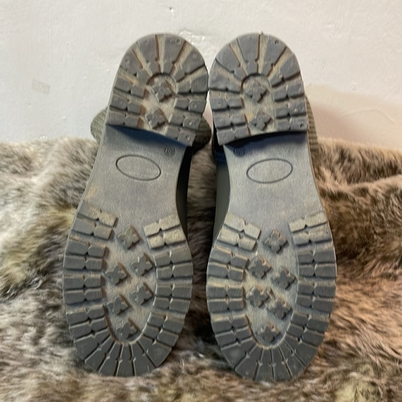 MIA Rain Boot Versatile Knit Accent Cuff grey/Olive Waterproof Lower-38-#0031 - Picture 7 of 14